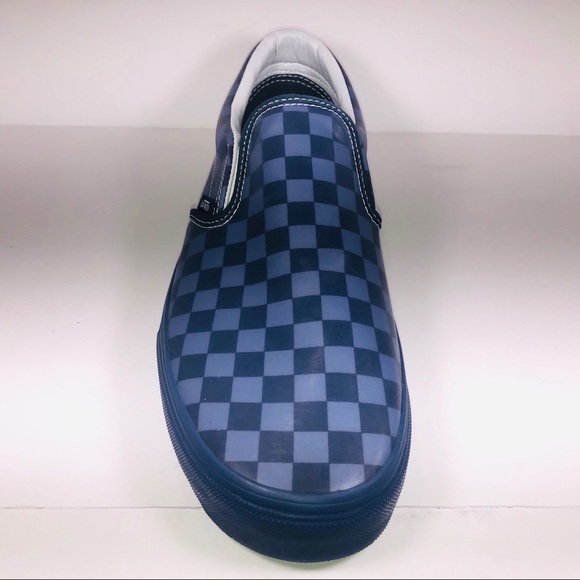 Vans Translucent Rubber Blue Checkerboard Sneakers - Picture 3 of 9